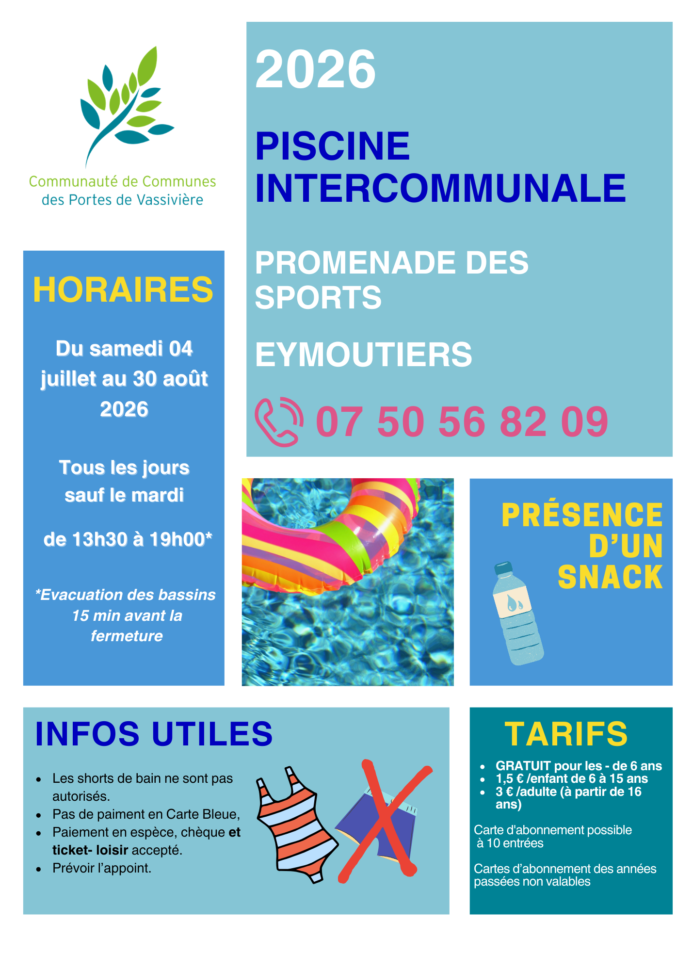 Affiche piscine 2022